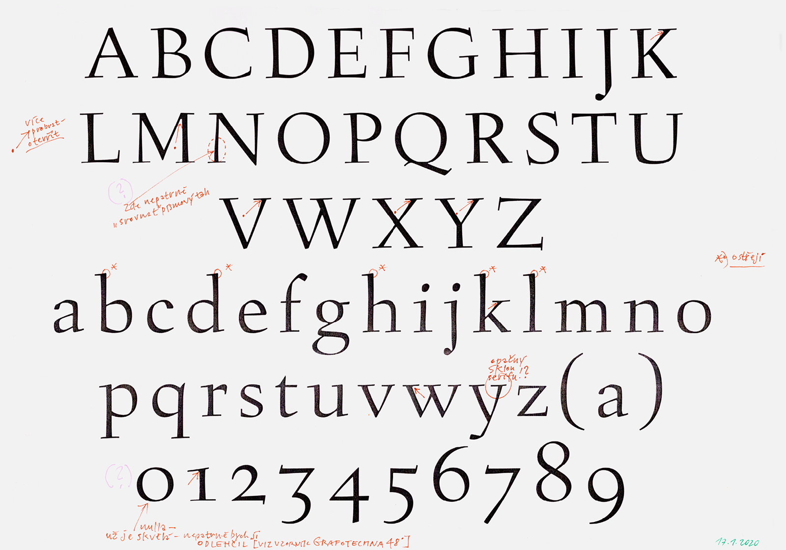 A series of corrections to the Figural typeface which led to researching and creating the so-called “authentic version.” The oldest revisions are dated December 10, 2018.