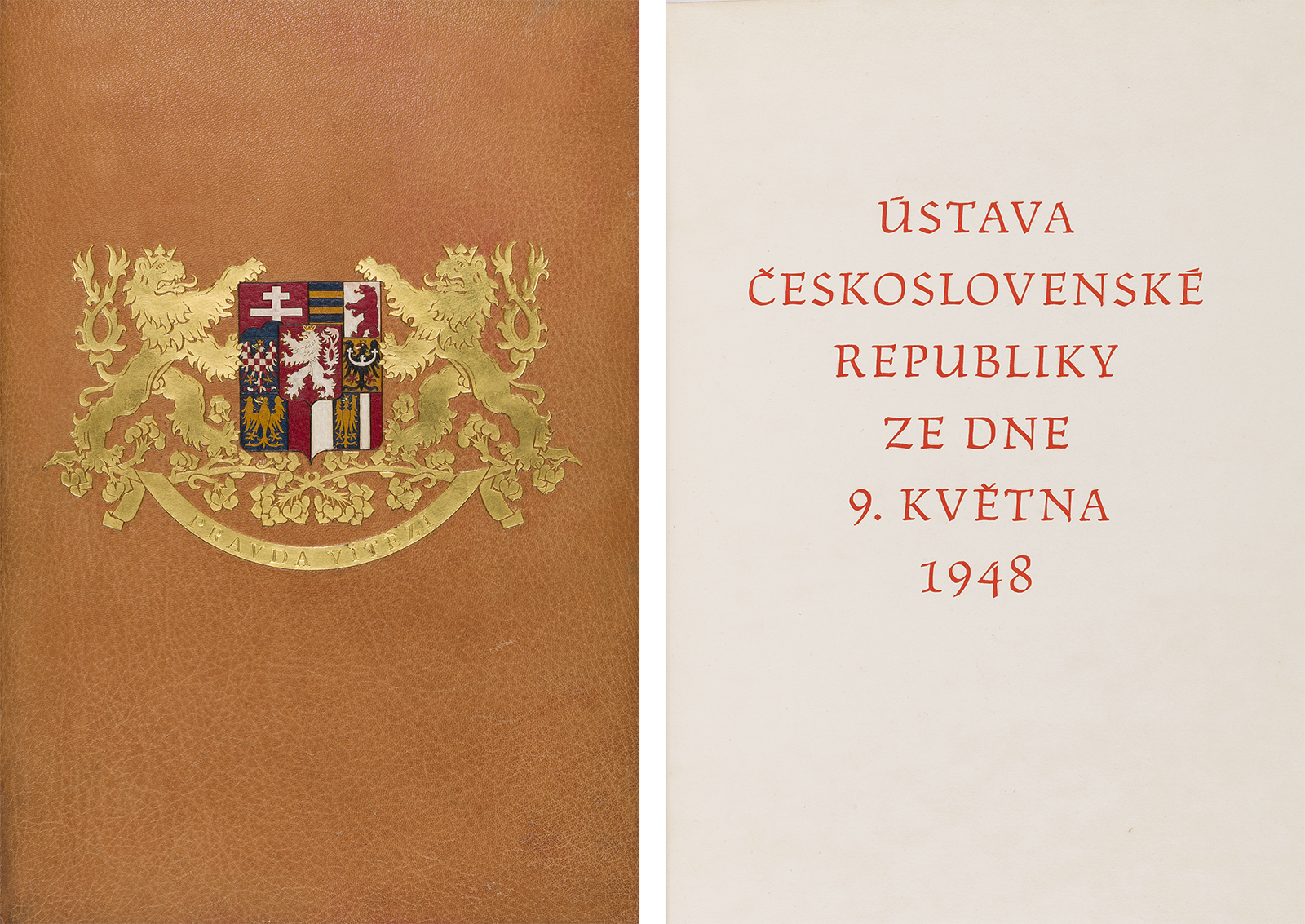 The original Constitution of May 9, stored in the Archive of the Chamber of Deputies.
