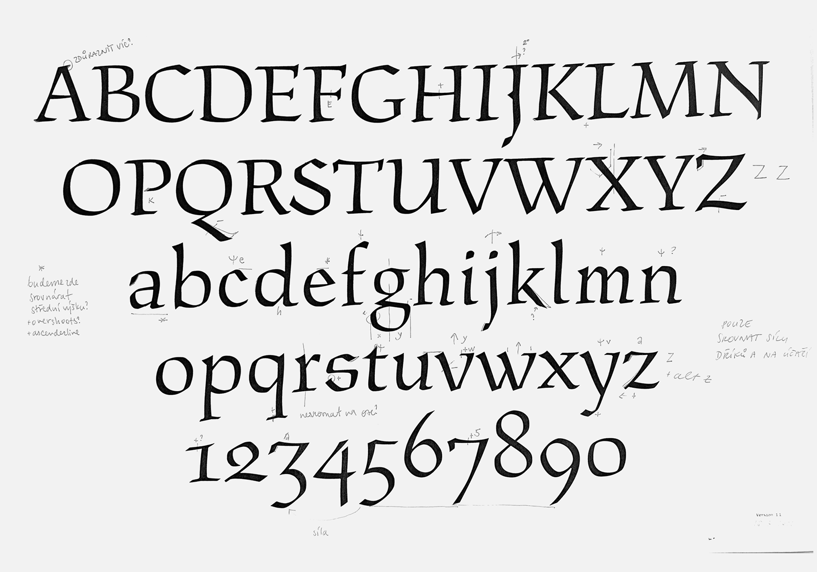 A series of corrections to the Parlament typeface carried out on the authentic version.