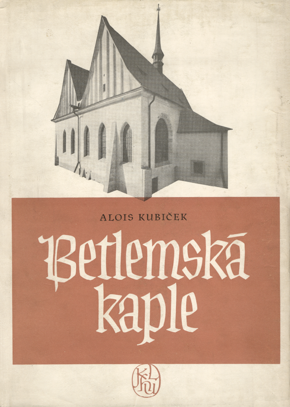 One of the sources of inspiration for the creation of a minuscule for the Vajgar typeface was Menhart’s title inscription for the book Betlémská kaple [Bethlehem Chapel], SNKLHU Prague, 1953.